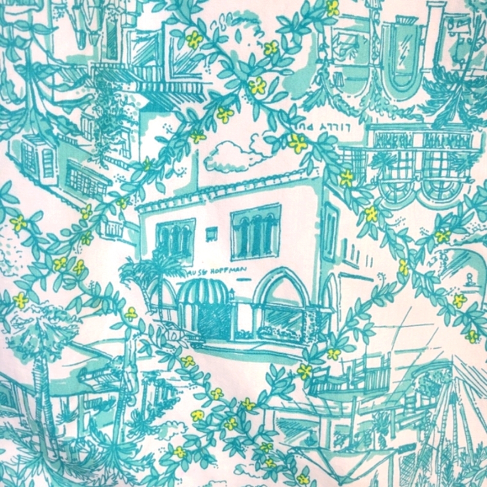 Lily Pulitzer Vintage Worth Avenue Toile Lenore White Label Sleeveless Dress - Picture 2 of 10